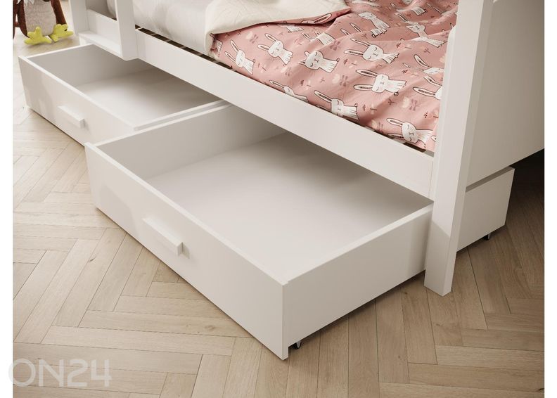 Двухъярусная кровать с матрасами Jori 90x200 см увеличить