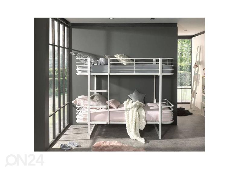 Двухъярусная кровать Oscar 90x200 cm, белый увеличить