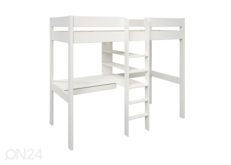 Двухъярусная кровать Robin 90x200 cm со столом и полкой увеличить