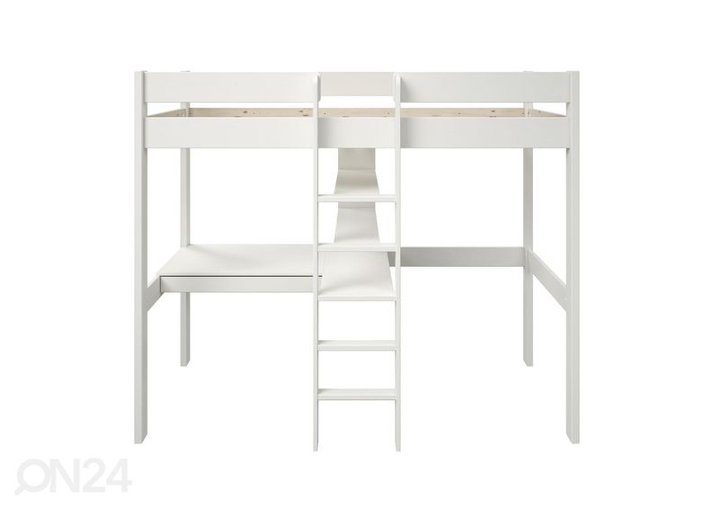 Двухъярусная кровать Robin 90x200 cm со столом и полкой увеличить