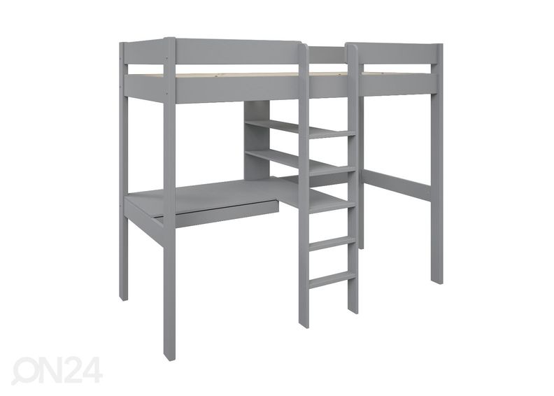 Двухъярусная кровать Robin 90x200 cm со столом и полкой увеличить