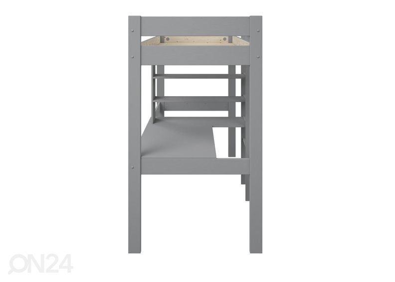 Двухъярусная кровать Robin 90x200 cm со столом и полкой увеличить