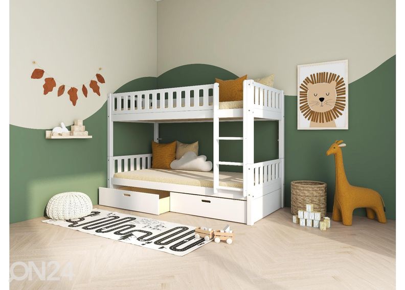 Двухъярусная кровать THUKA Viggo 2-местная с ящиками, белая увеличить