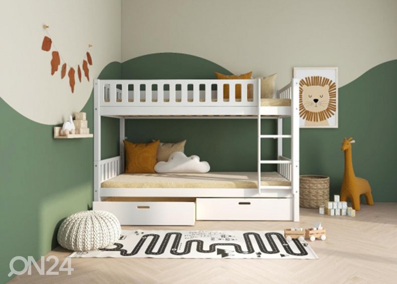 Двухъярусная кровать THUKA Viggo 2-местная с ящиками, белая увеличить