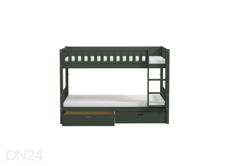 Двухъярусная кровать THUKA Viggo 2-местная с ящиками, зеленая увеличить
