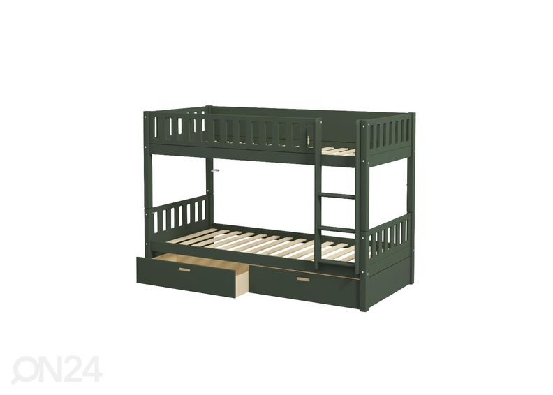 Двухъярусная кровать THUKA Viggo 2-местная с ящиками, зеленая увеличить