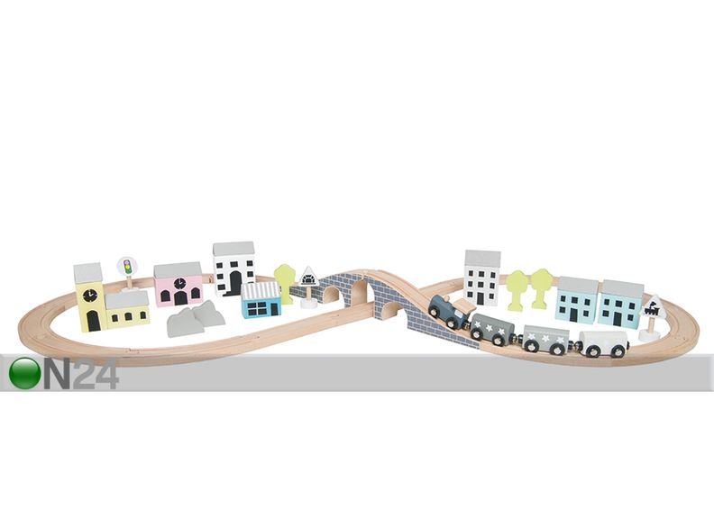 Деревянная железная дорога увеличить