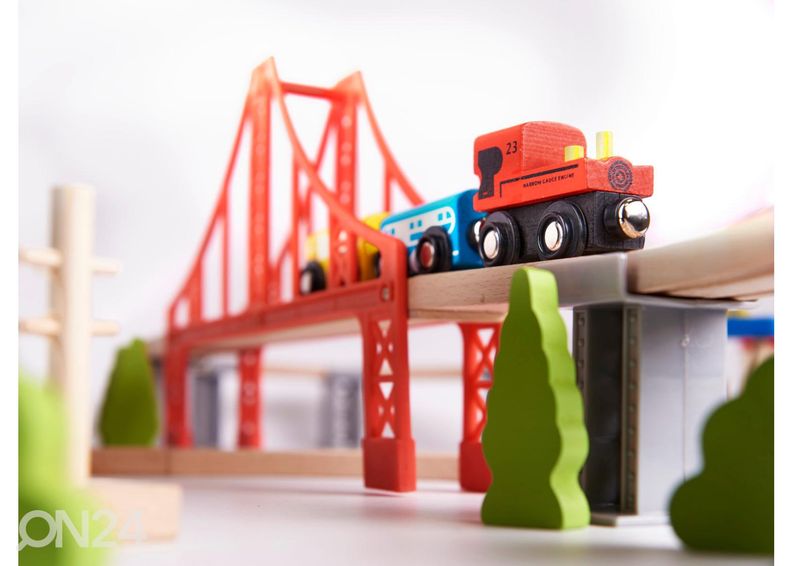 Деревянная железная дорога увеличить