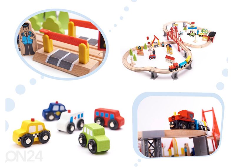 Деревянная железная дорога увеличить