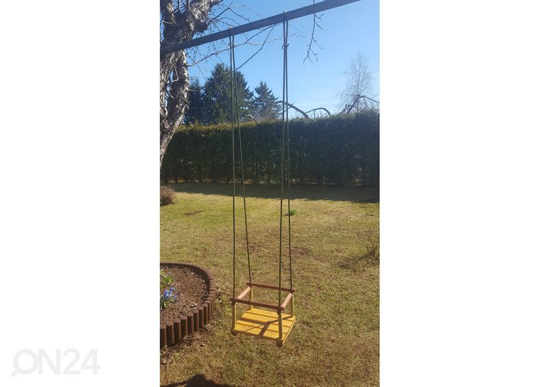 Деревянная качель увеличить