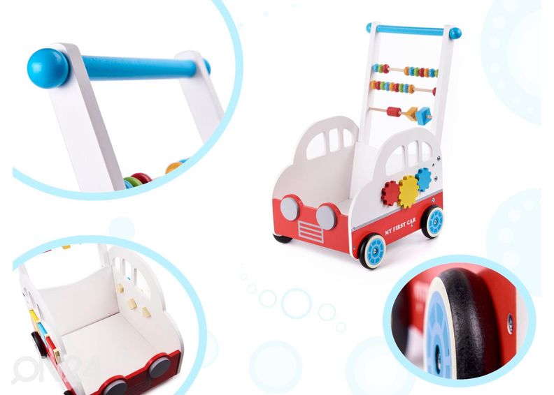 Деревянная ходунка-слайдер Машинка увеличить