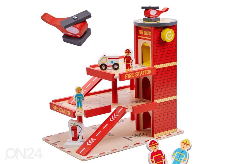 Деревянный гараж пожарной части увеличить