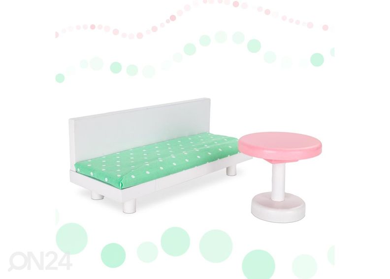 Деревянный кукольный домик + мебель 114 см увеличить