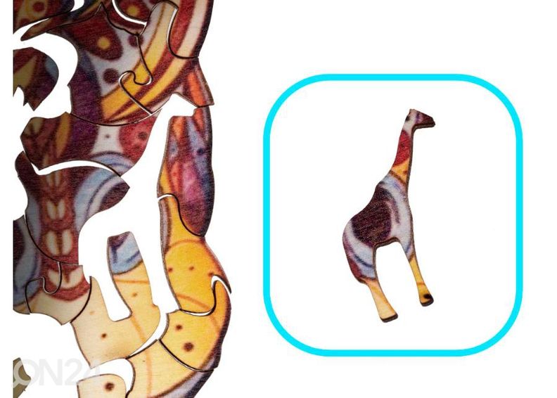 Деревянный пазл Жираф 20х25 см увеличить