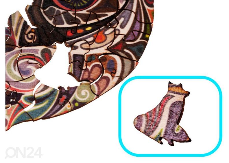 Деревянный пазл Кошка 21x21 см увеличить