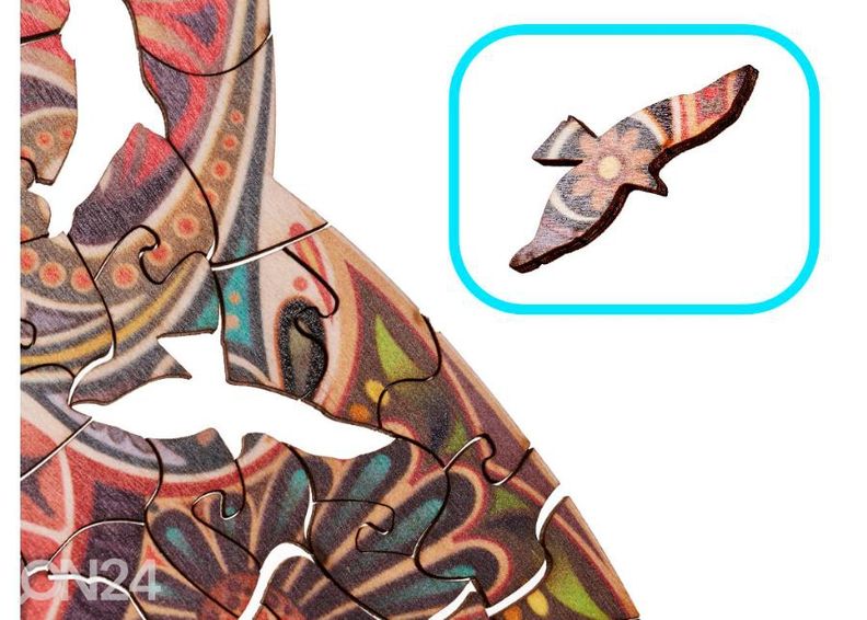 Деревянный пазл Кошка 21x21 см увеличить