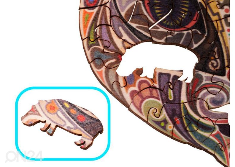 Деревянный пазл Кошка 21x21 см увеличить