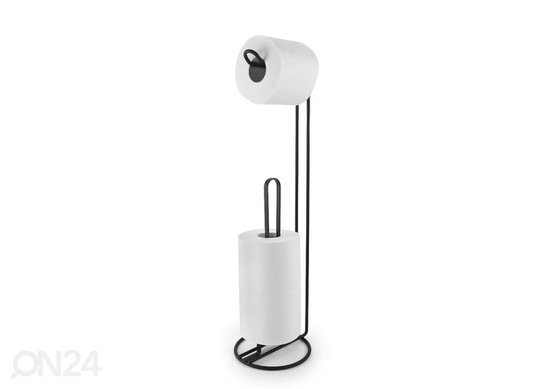 Держатель для туалетной бумаги + держатель запасного рулона Origin, Ø16x58см, черный увеличить