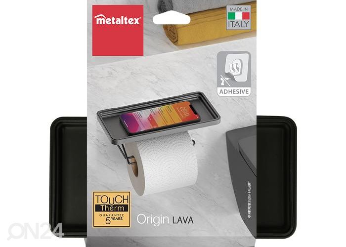 Держатель для туалетной бумаги и мобильного телефона Origin-Ufix, 22x11x8 см, черный увеличить