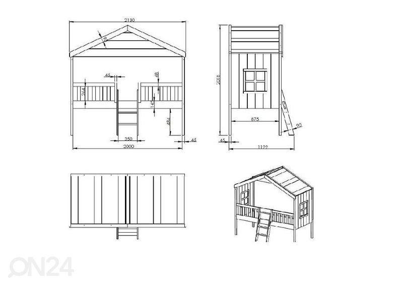 Детская кровать House 90x200 cm увеличить