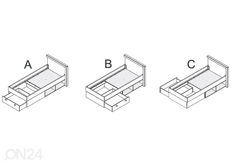 Детская кровать Riva 90x200 cm увеличить