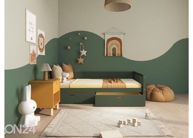 Детская кровать THUKA Viggo с ящиками, зеленая увеличить