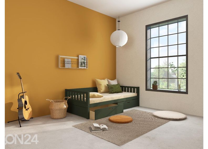 Детская кровать THUKA Viggo с ящиками, зеленая увеличить