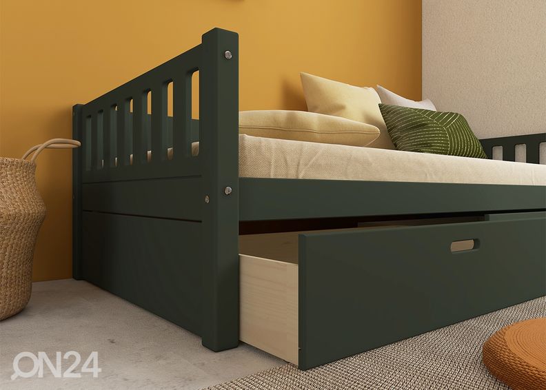 Детская кровать THUKA Viggo с ящиками, зеленая увеличить