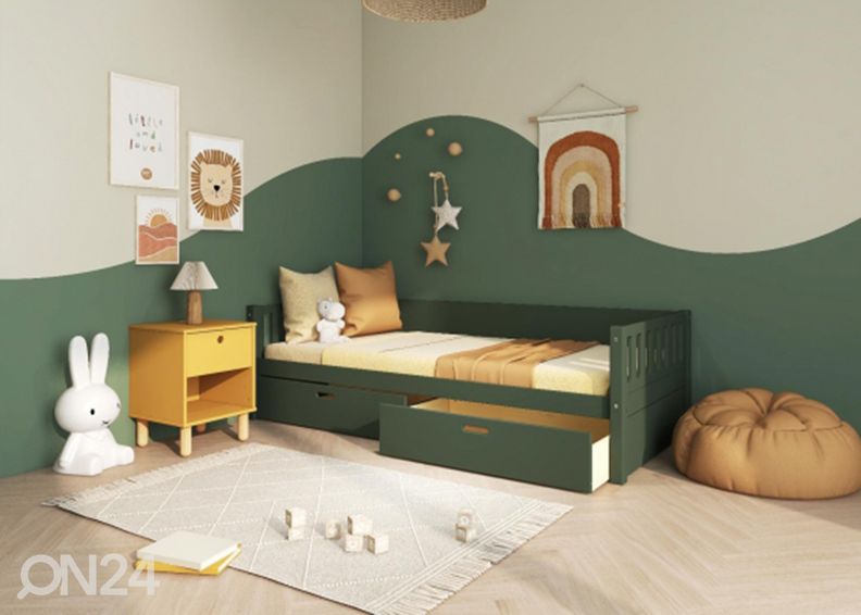Детская кровать THUKA Viggo с ящиками, зеленая увеличить