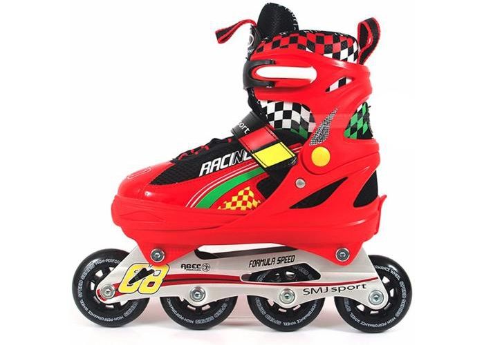 Детские коньки / роликовые коньки регулируемые ROL188 красные-чёрные увеличить