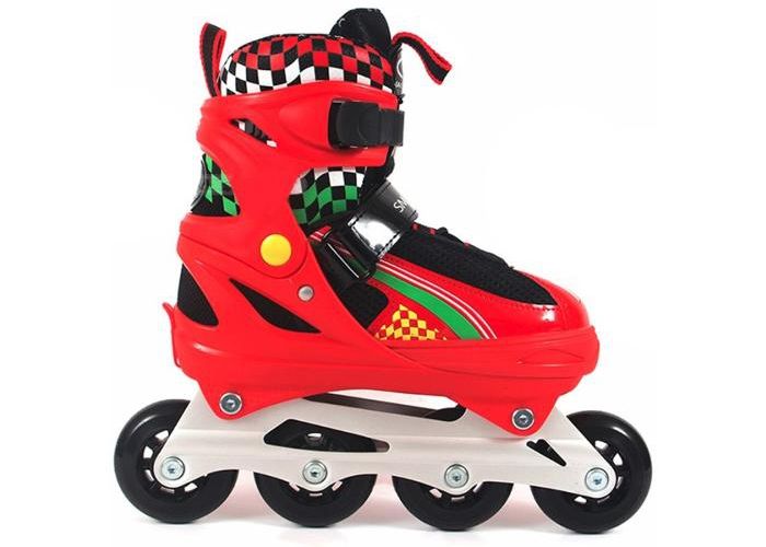 Детские коньки / роликовые коньки регулируемые ROL188 красные-чёрные увеличить