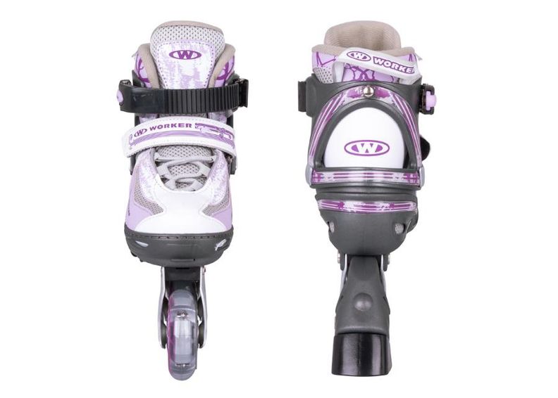 Детские роликовые коньки регулируемые со светодиодами Perleta WORKER увеличить