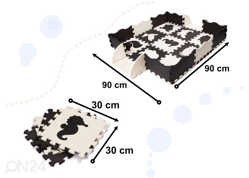 Детский коврик-пазл 25 шт 114x114 см увеличить