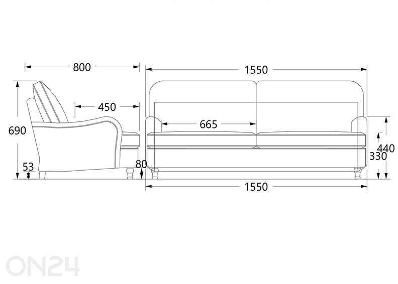 Детский 3-местный диван Howard увеличить