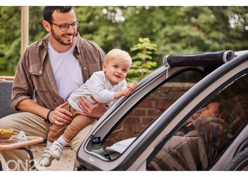 Детское сиденье для велосипедной коляски Hauck Baby Lounger 2, серый увеличить