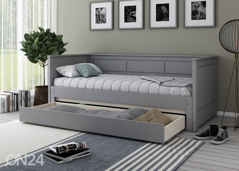 Диван-кровать Robin 90/180x200 cm, серый увеличить