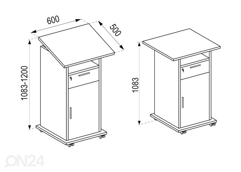 Дискуссионный пульт Melta, белый/медовый дуб увеличить
