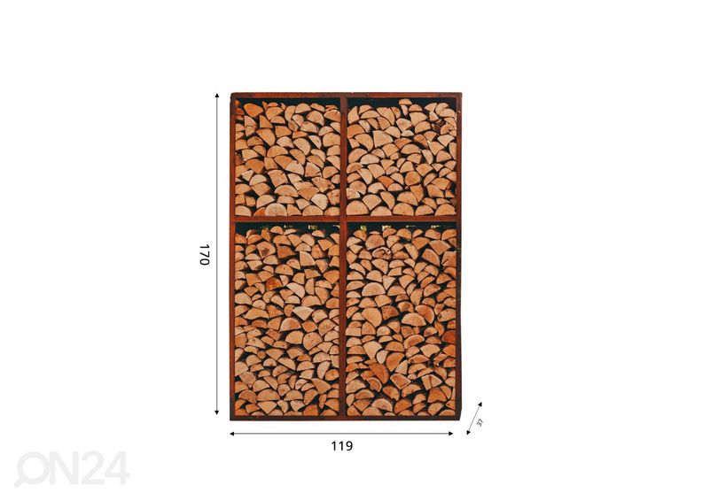 Дровница GrillSymbol Wall-2 увеличить размеры