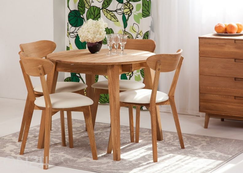 Дубовый удлиняющийся обеденный стол Basel 90x90-130 cm увеличить