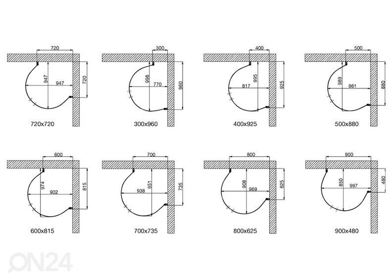 Душевая кабина Duschy Free 80x95 см увеличить