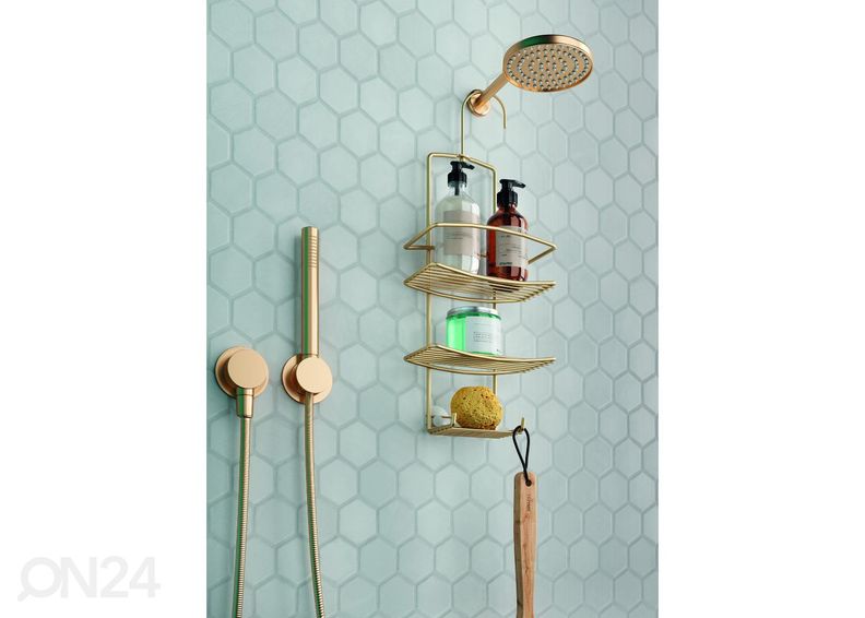 Душевая полка Onda, 19x11x39/48 см, латунь увеличить