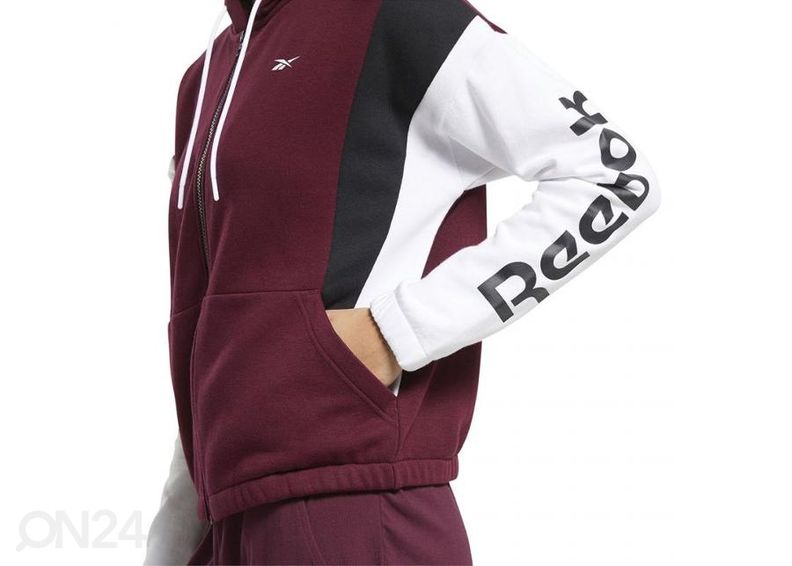 Женская толстовка Reebok Te Linear Logo Fl F Maroon W FU2189 увеличить