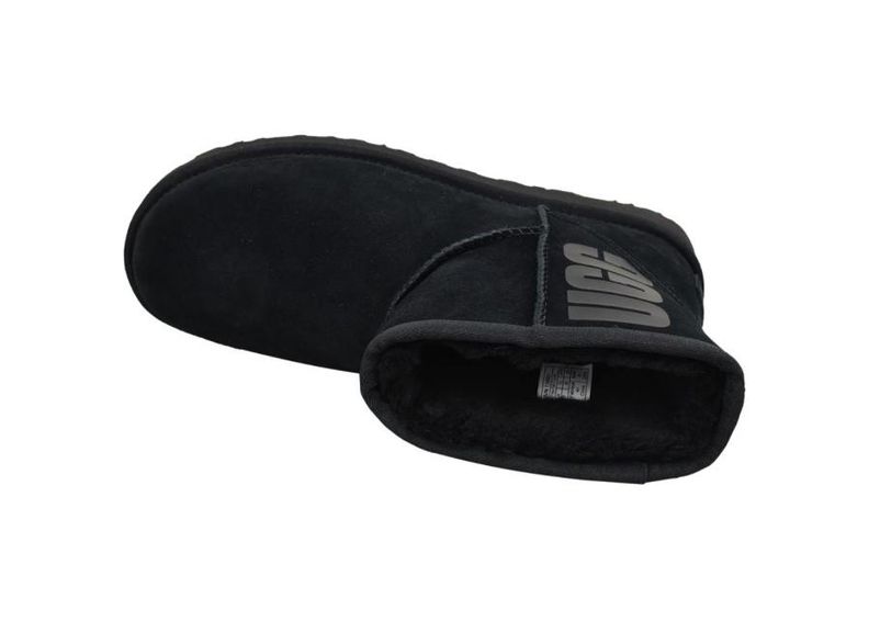 Женские зимние сапоги UGG Classic Mini Rubber Logo W 1108231-BLK увеличить