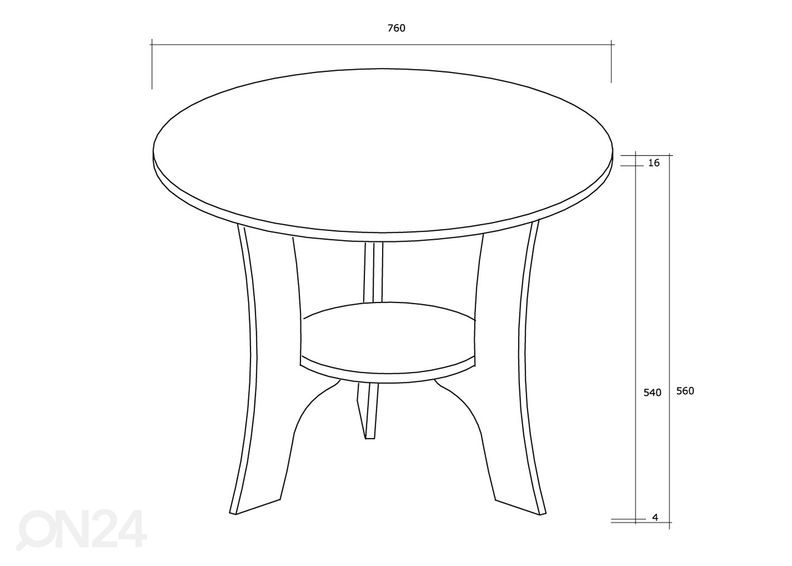 Журнальный стол Ø 75 cm увеличить