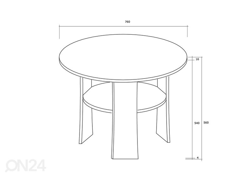 Журнальный стол Ø 75 cm увеличить