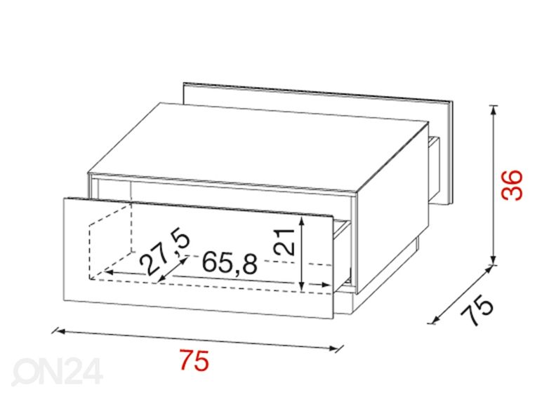 Журнальный стол на колесах Venti увеличить