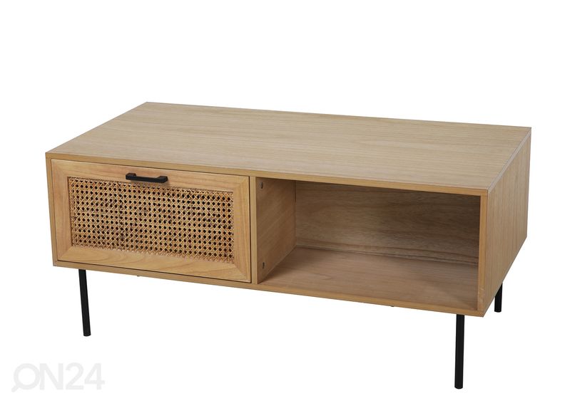 Журнальный стол 59x110 cm, натуральный/чёрный увеличить