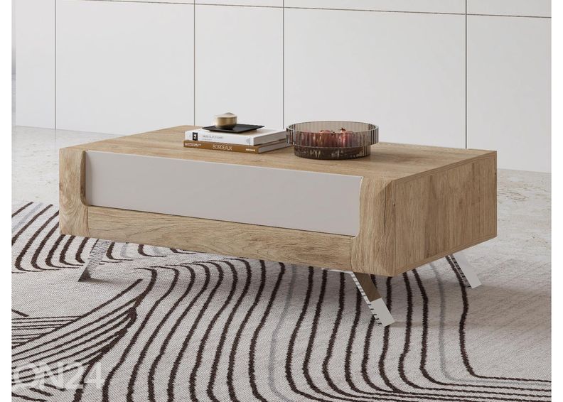 Журнальный стол Cassandra 110x65 cm, дуб/кашемир увеличить