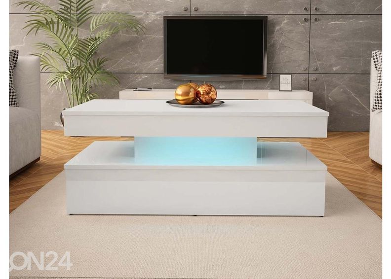 Журнальный стол Glossa 120x55 cm + LED увеличить