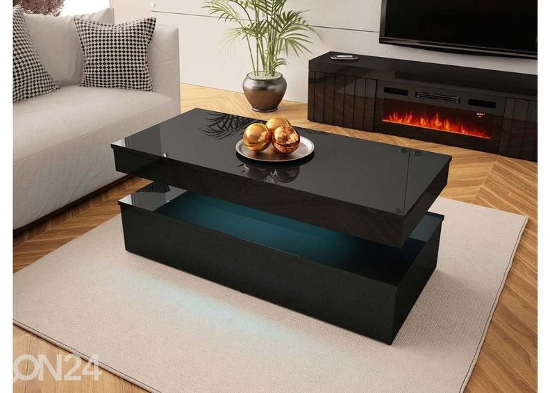 Журнальный стол Glossa 120x55 cm + LED увеличить